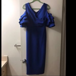 *FINAL OFFER* Cold Shoulder Pencil Dress (Blue)